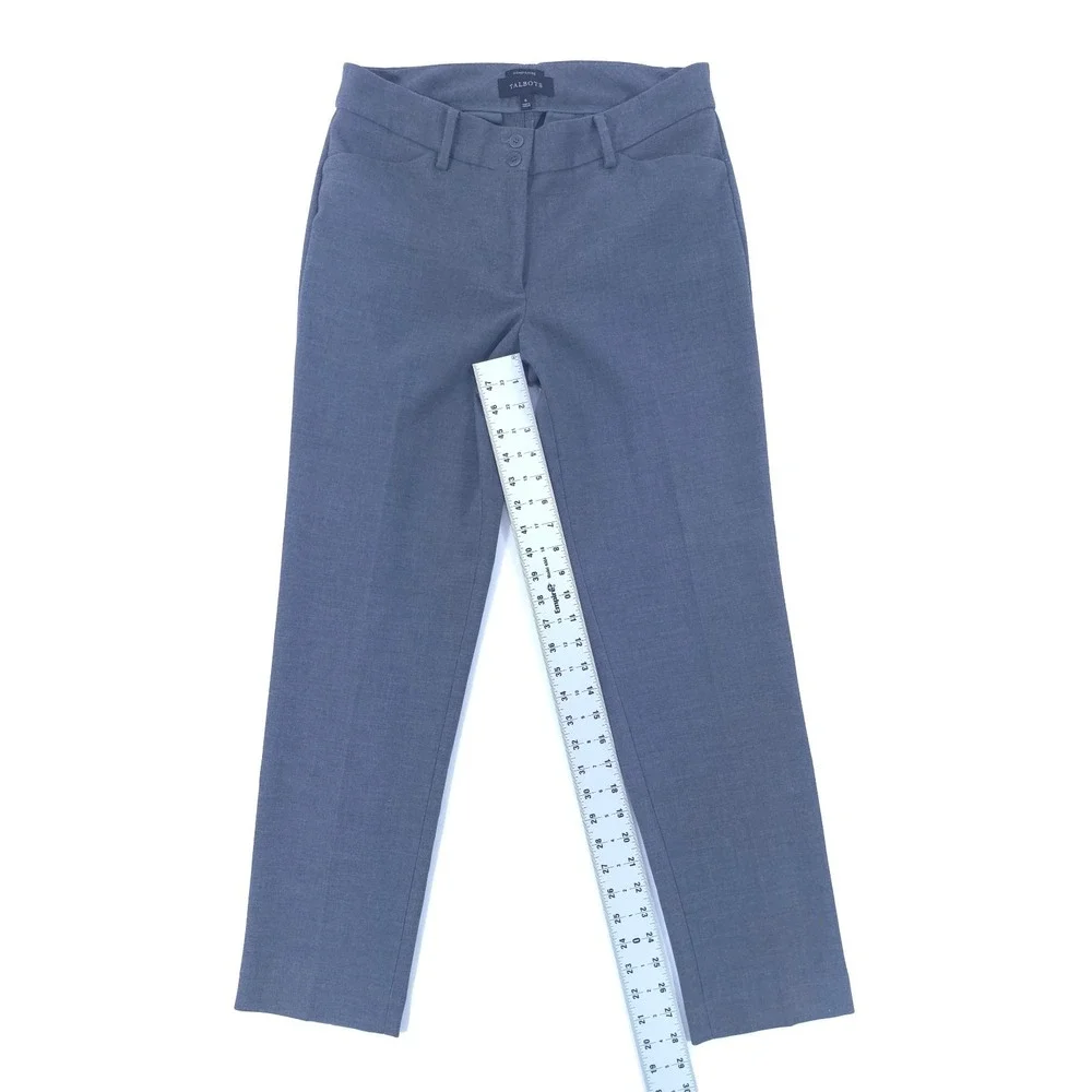 Talbots Women Dress Pants‎ Hampshire Ankle 6 Blue Grey Career Trousers